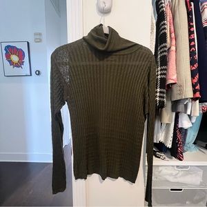 Green turtleneck